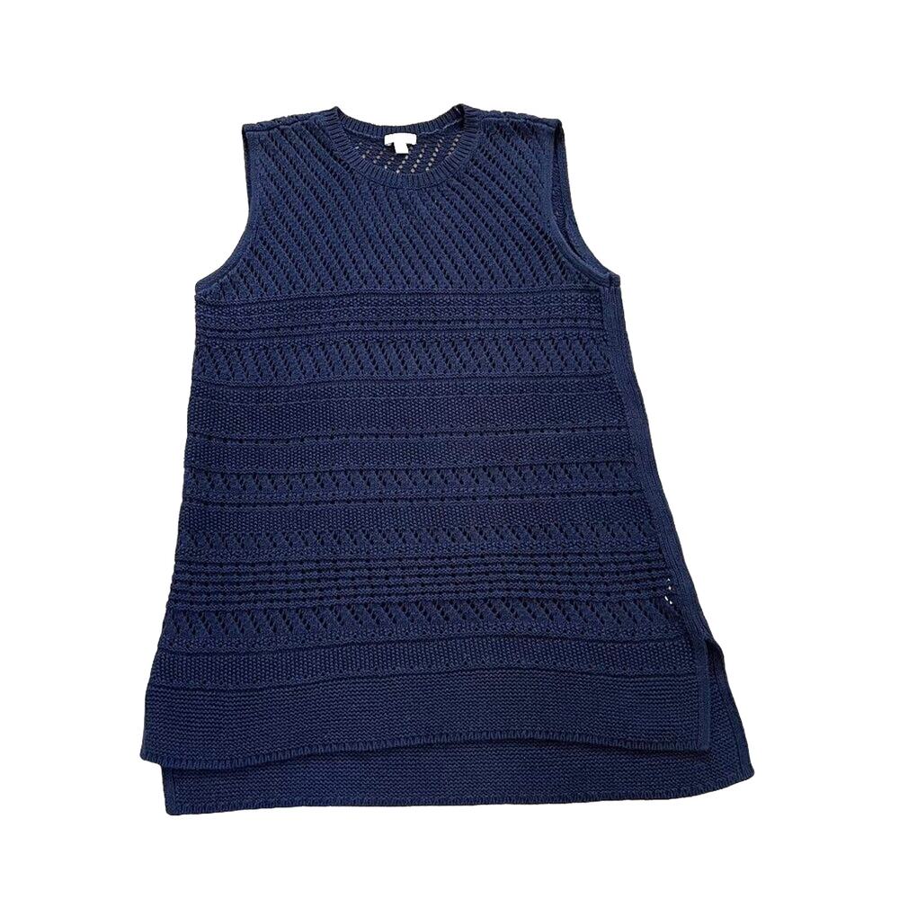 J. Jill Navy Knit Sleeveless Tunic